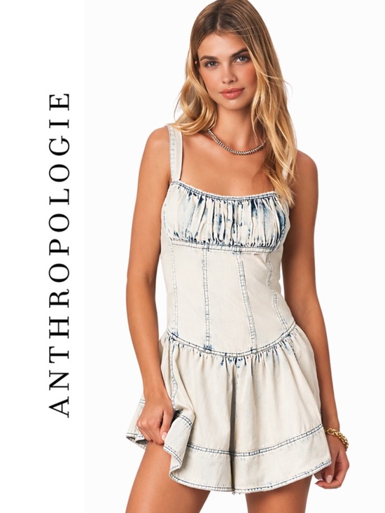 Anthropologie Pants - Anthropologie Pilcro Square-Neck Drop-Waist Romper